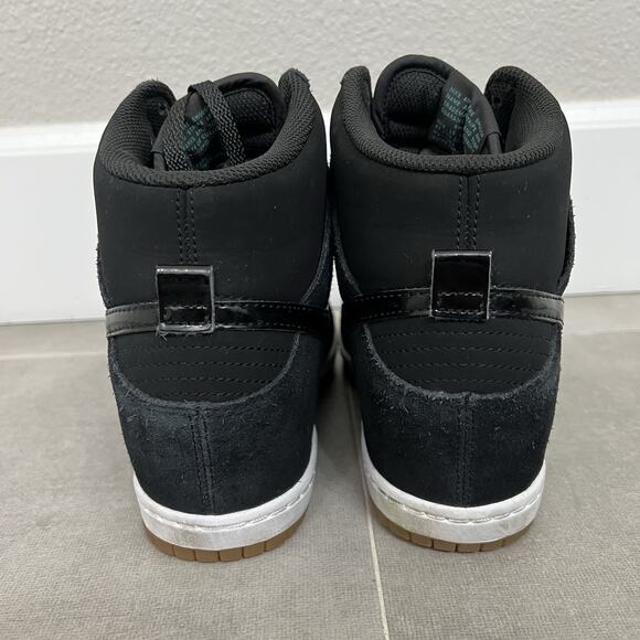 Nike Dunk Sky Hi Essential Womens 8.5 Hidden Wedge Suede Black Gum Bottom Shoes - Picture 4 of 6